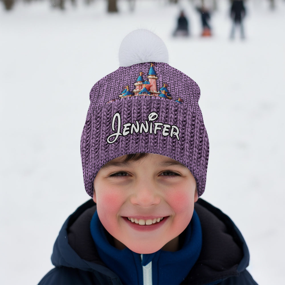 Personalized Magical Castle Beanie Hat for Kids - Custom Name Gift Beanie Hat GradoCreations