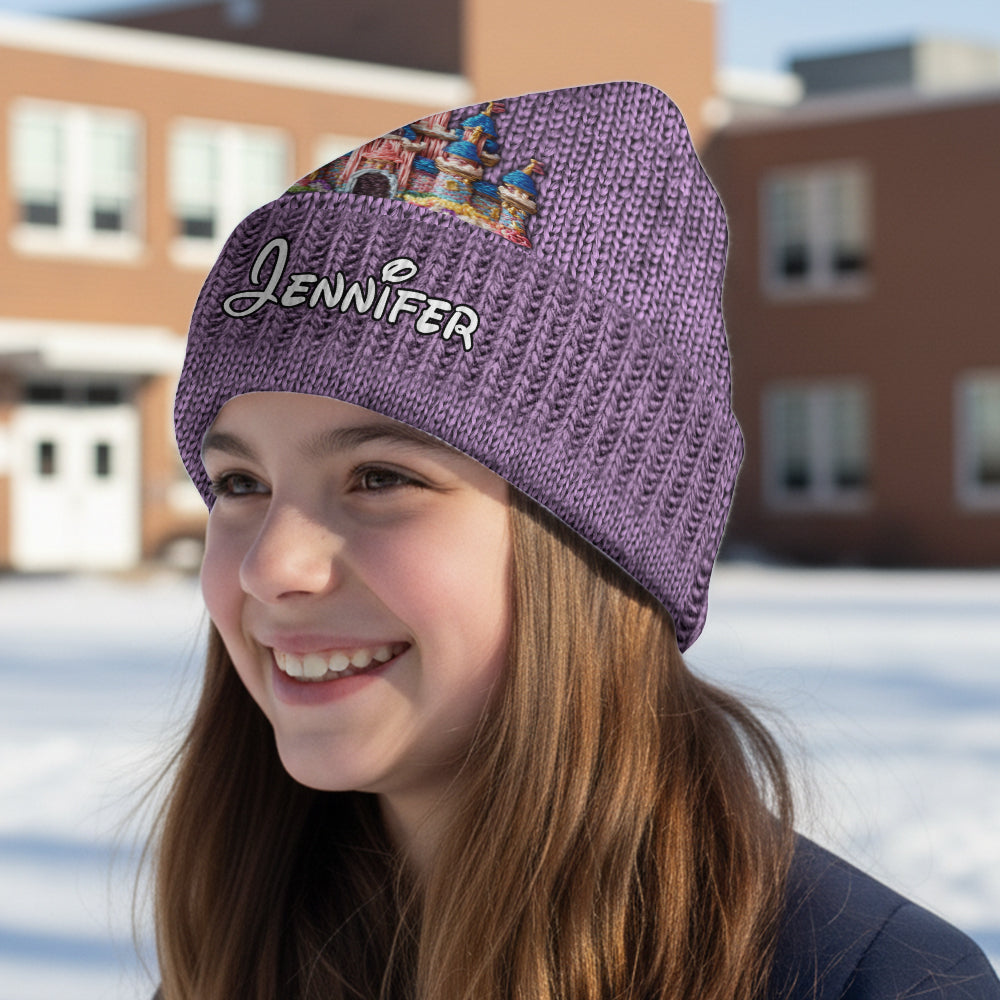 Personalized Magical Castle Beanie Hat for Kids - Custom Name Gift Beanie Hat GradoCreations