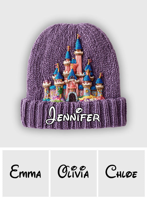Personalized Magical Castle Beanie Hat for Kids - Custom Name Gift Beanie Hat GradoCreations