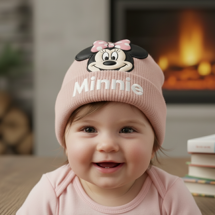 Personalized Mouse Beanie Hat with Custom Patches for Kids & Adults Beanie Hat With Patches GradoCreations