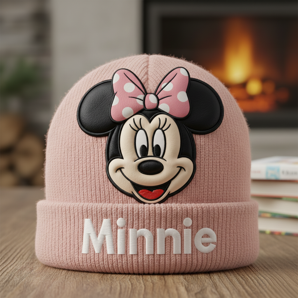 Personalized Mouse Beanie Hat with Custom Patches for Kids & Adults Beanie Hat With Patches GradoCreations