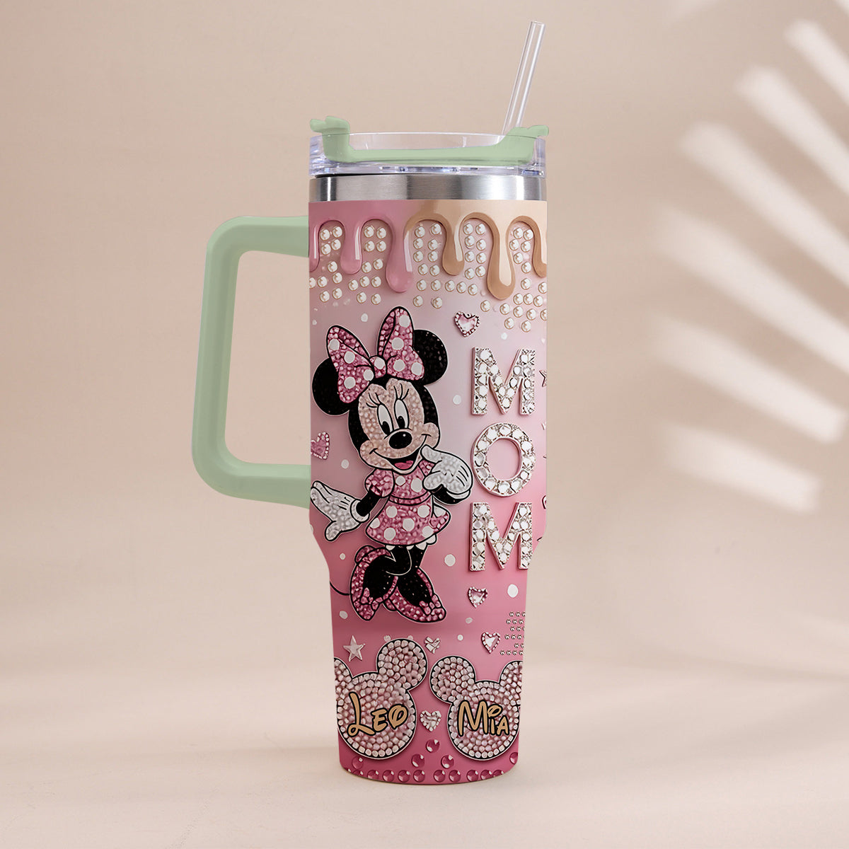 Personalized Mouse Tumbler with Handle | Custom Gift for Mom Tumbler With Handle GradoCreations