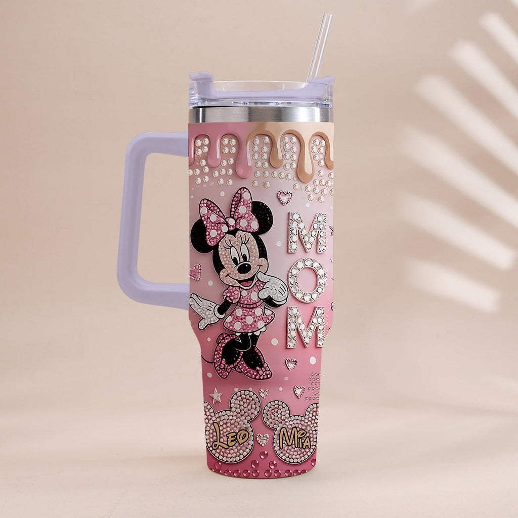 Personalized Mouse Tumbler with Handle | Custom Gift for Mom Tumbler With Handle GradoCreations