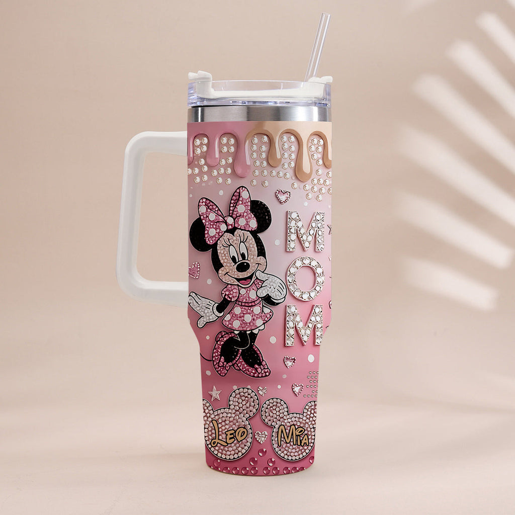 Personalized Mouse Tumbler with Handle | Custom Gift for Mom Tumbler With Handle GradoCreations