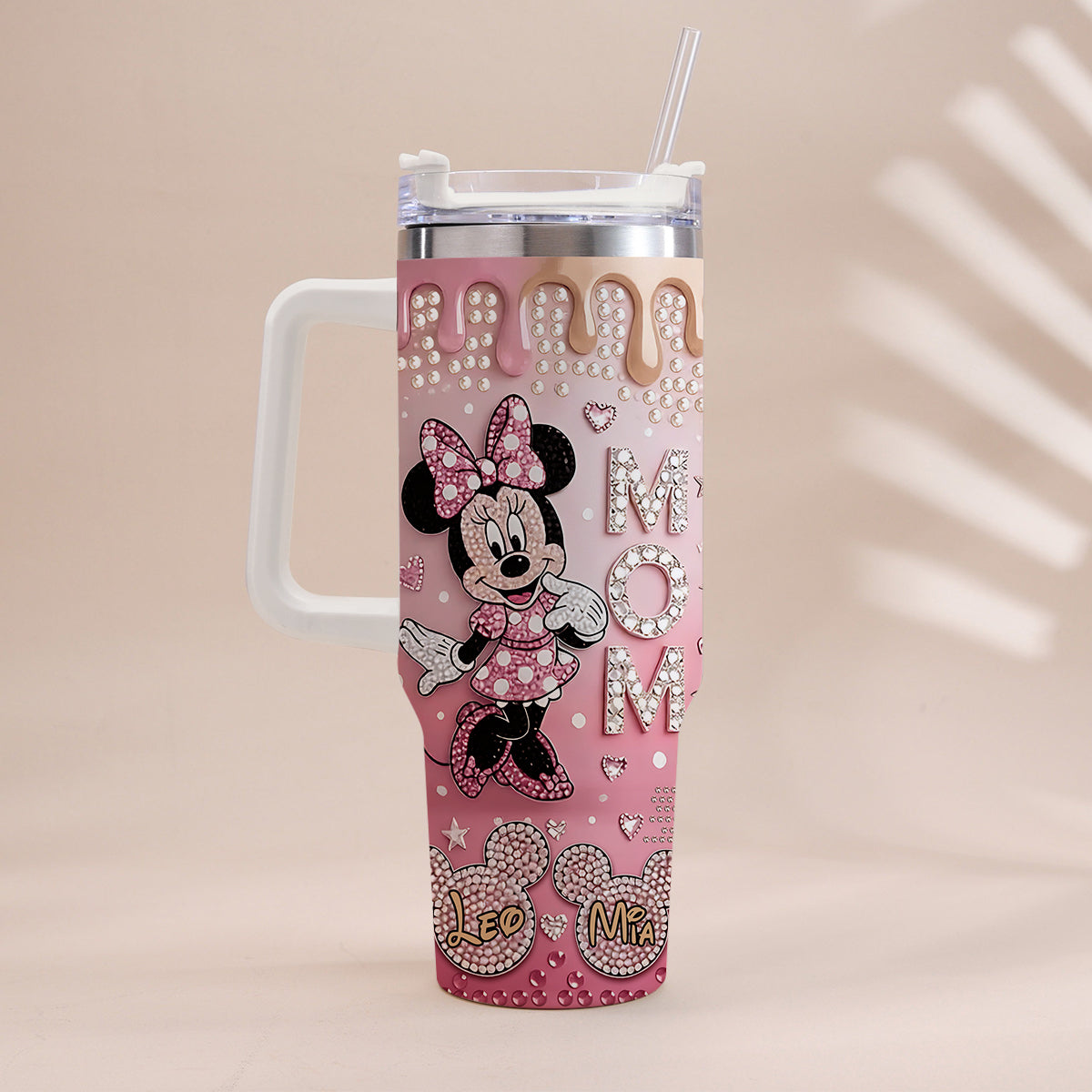 Personalized Mouse Tumbler with Handle | Custom Gift for Mom Tumbler With Handle GradoCreations