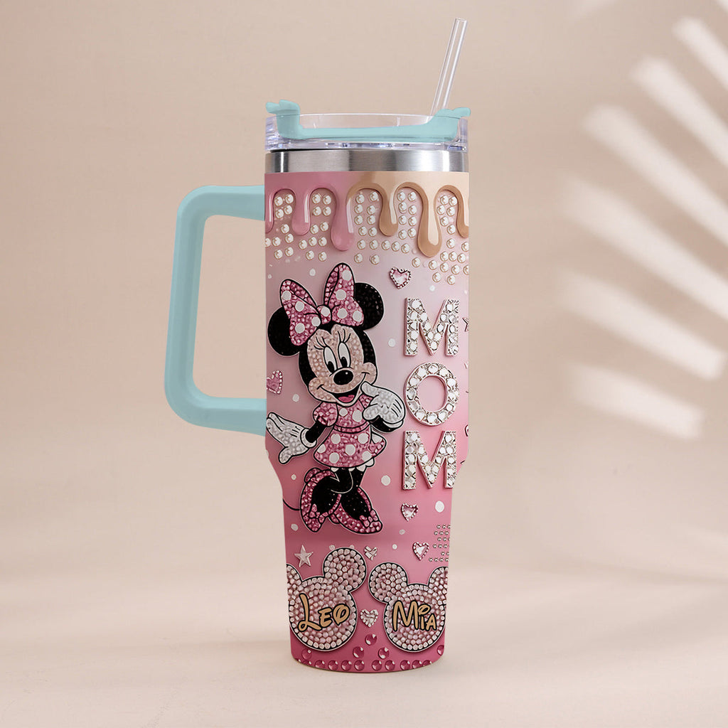 Personalized Mouse Tumbler with Handle | Custom Gift for Mom Tumbler With Handle GradoCreations