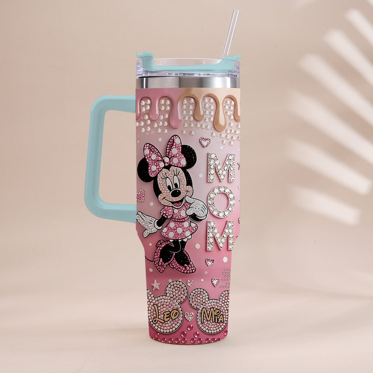 Personalized Mouse Tumbler with Handle | Custom Gift for Mom Tumbler With Handle GradoCreations