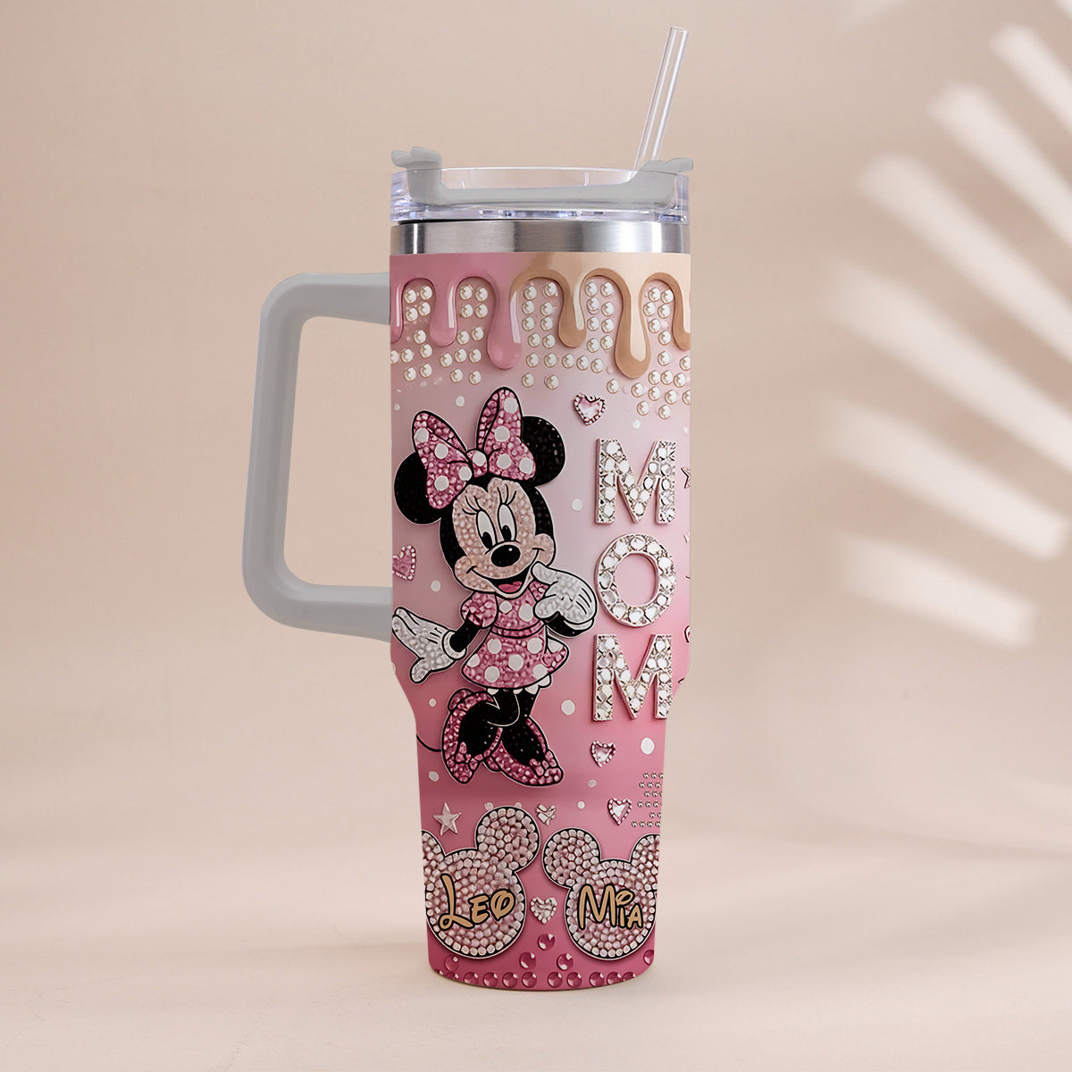 Personalized Mouse Tumbler with Handle | Custom Gift for Mom Tumbler With Handle GradoCreations