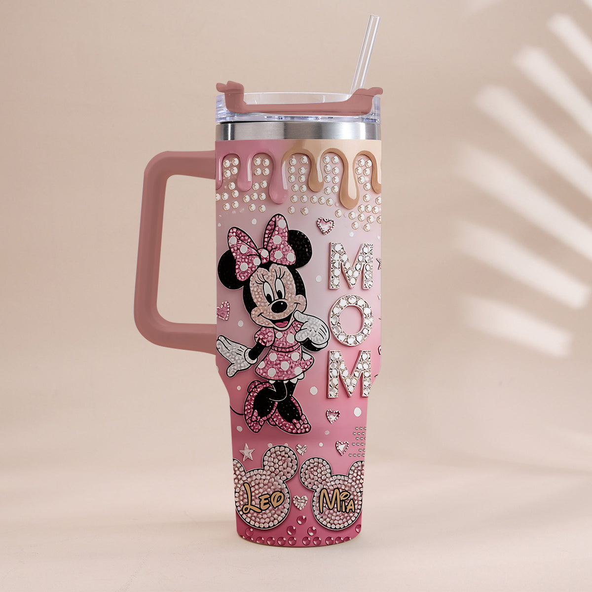 Personalized Mouse Tumbler with Handle | Custom Gift for Mom Tumbler With Handle GradoCreations