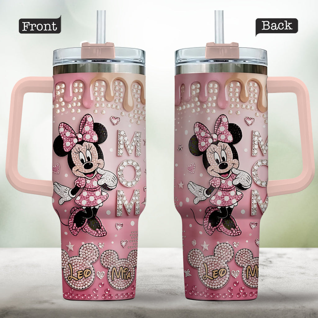 Personalized Mouse Tumbler with Handle | Custom Gift for Mom Tumbler With Handle GradoCreations