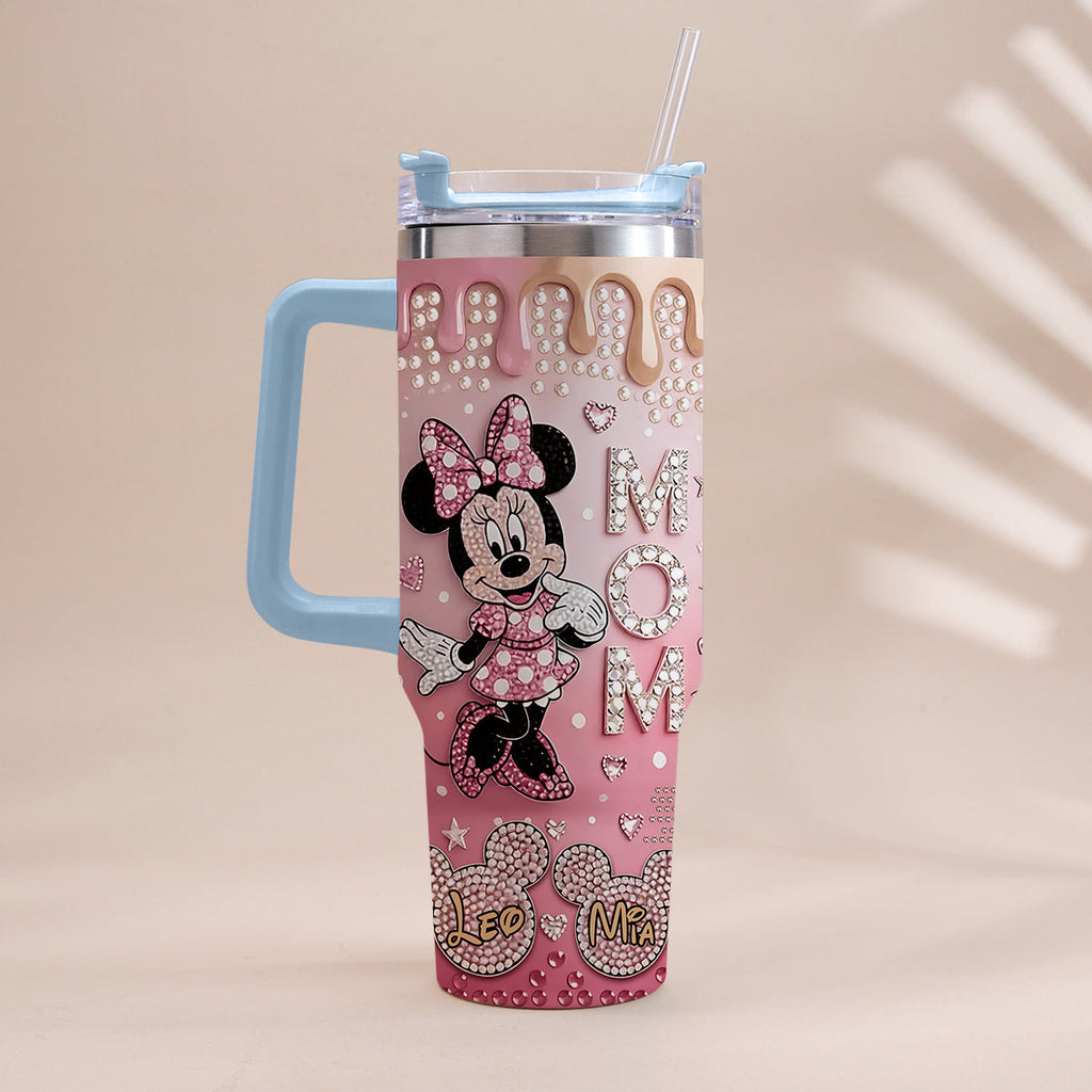 Personalized Mouse Tumbler with Handle | Custom Gift for Mom Tumbler With Handle GradoCreations