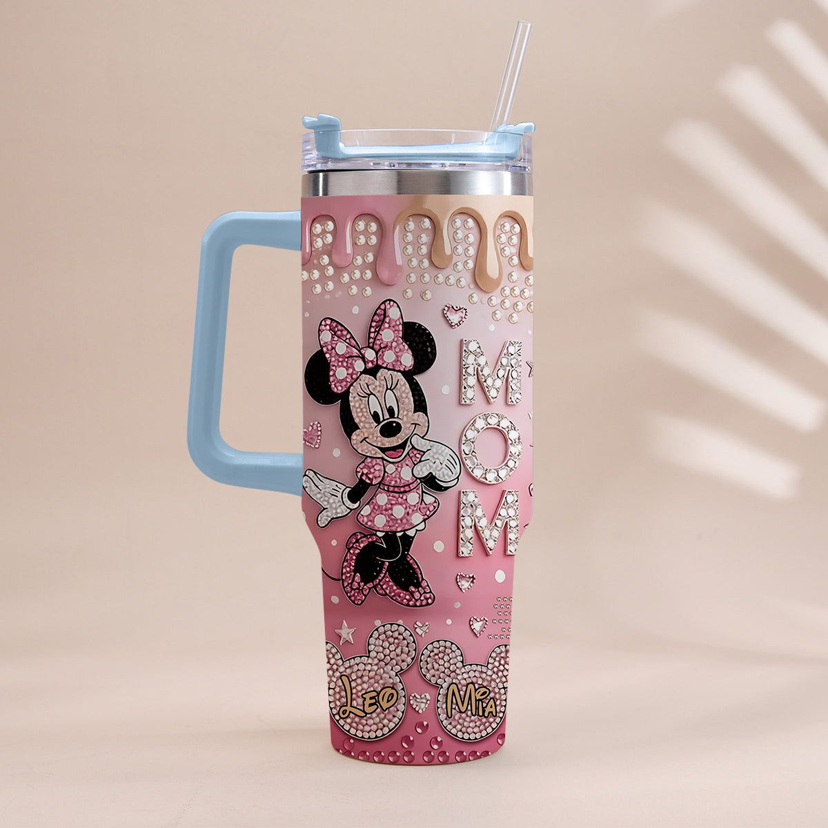 Personalized Mouse Tumbler with Handle | Custom Gift for Mom Tumbler With Handle GradoCreations