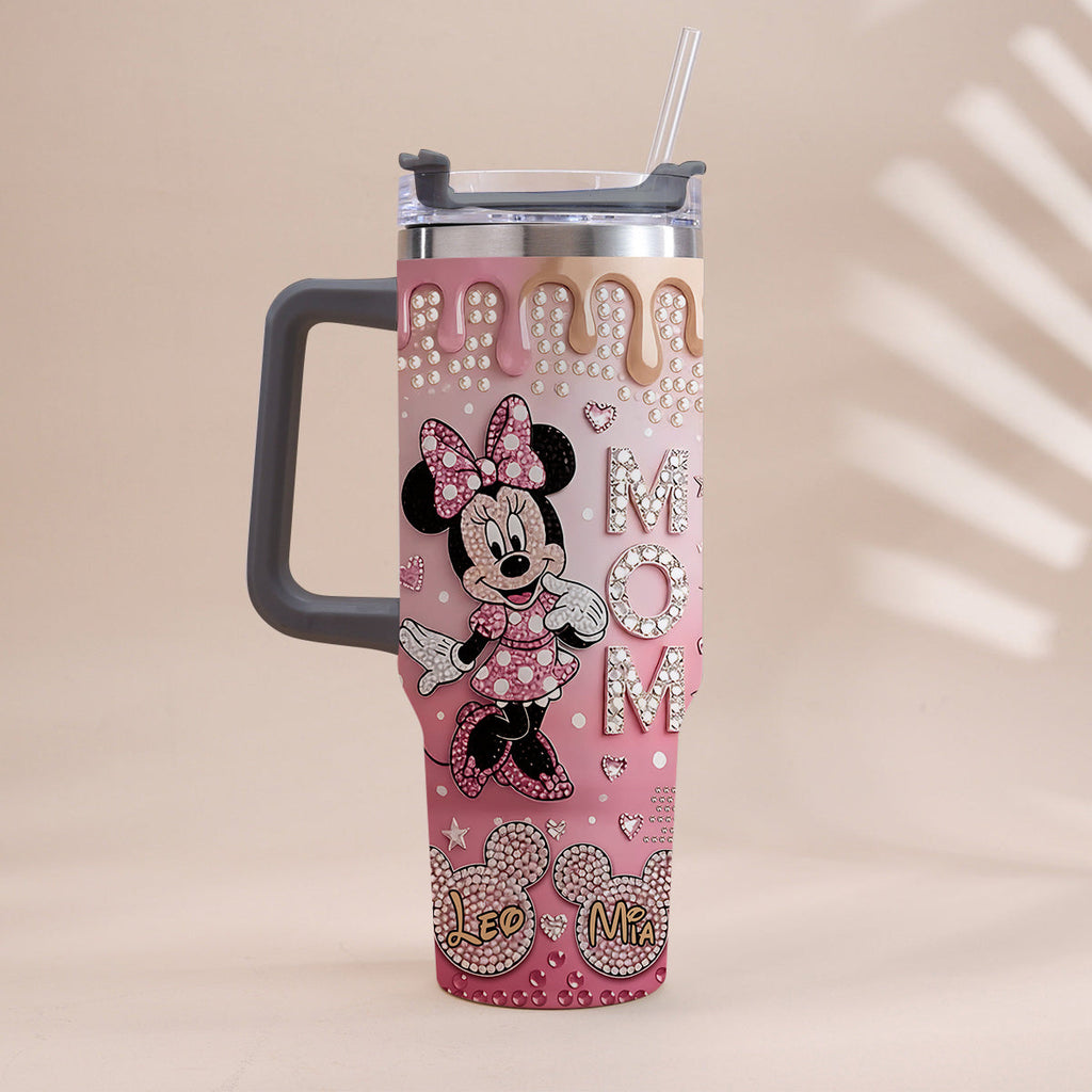 Personalized Mouse Tumbler with Handle | Custom Gift for Mom Tumbler With Handle GradoCreations