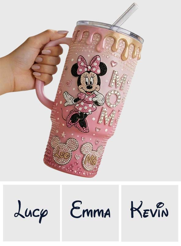 Personalized Mouse Tumbler with Handle | Custom Gift for Mom Tumbler With Handle GradoCreations