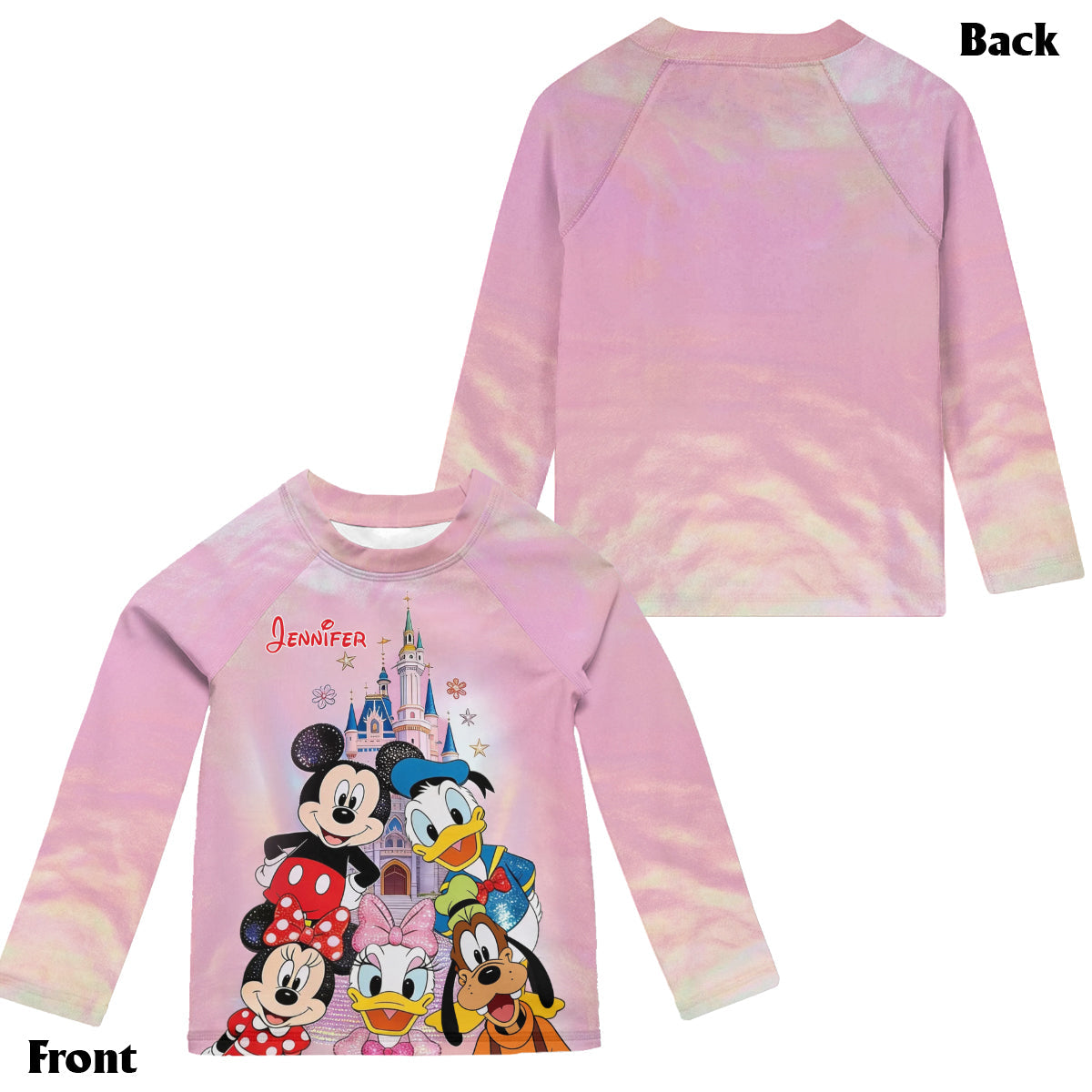 Personalized Disney Character Kid Swim Trunk Rashguard Set Kid Swimsuit Trunk Rashguard Set GradoCreations