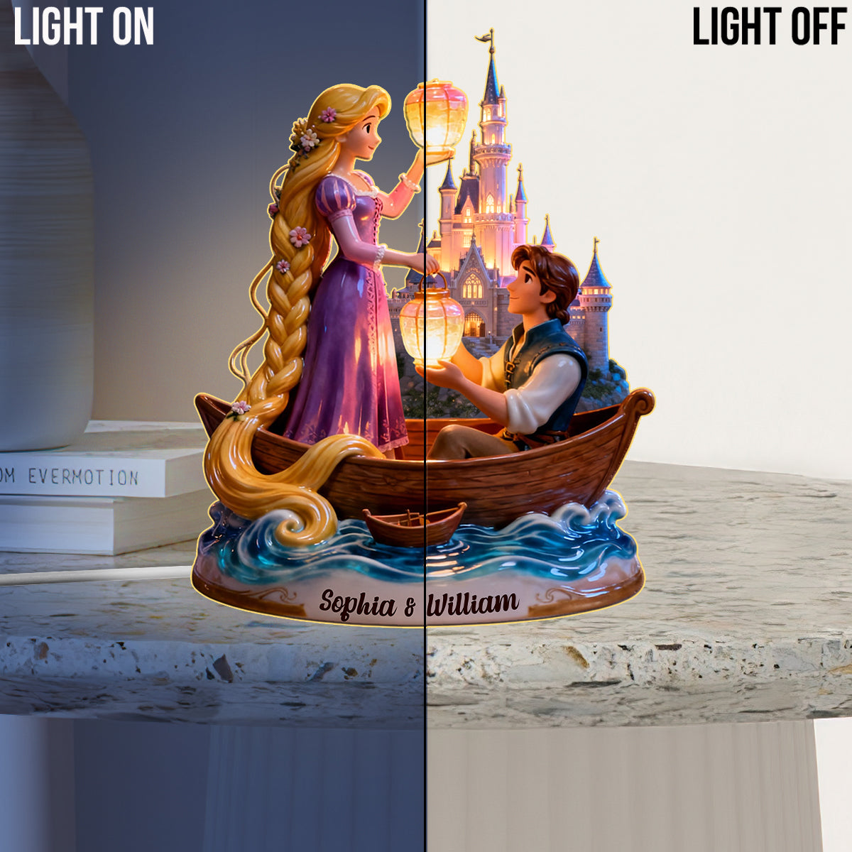 Personalized Couple Acrylic LED Night Light Unique Gift Acrylic LED Night Light GradoCreations
