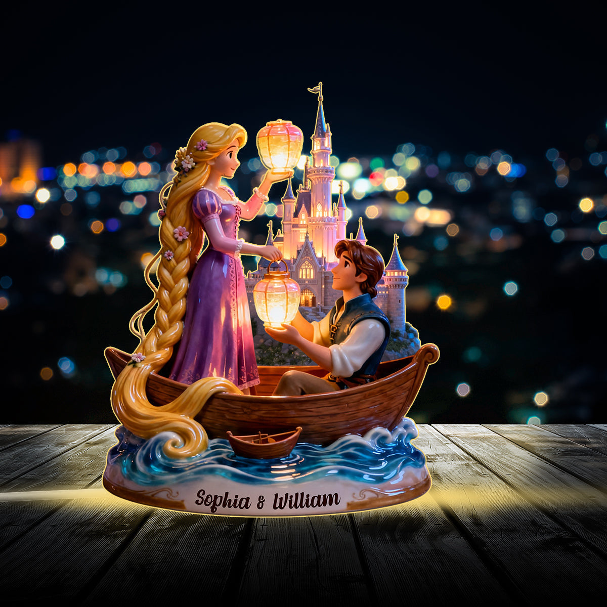 Personalized Couple Acrylic LED Night Light Unique Gift Acrylic LED Night Light GradoCreations