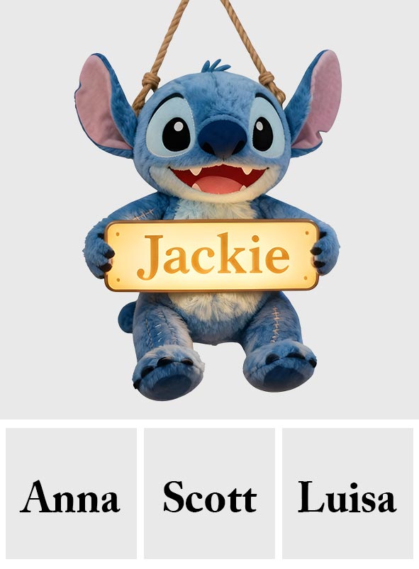 Personalized Ohana LED Light Acrylic Sign Custom Name Gift LED Light Acrylic Sign GradoCreations