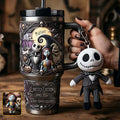 Personalized Nightmare Tumbler with Plush Charm for 33rd Anniversary Gift Tumbler With Plush Charm GradoCreations