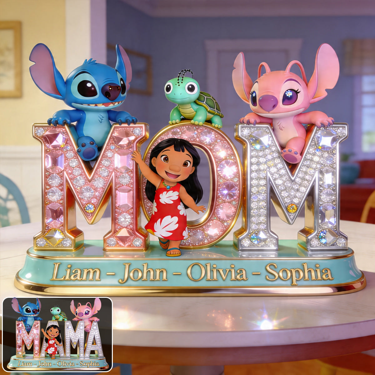 Personalized Ohana Custom Acrylic Plaque Gift for Mom Custom Shaped Acrylic Plaque GradoCreations