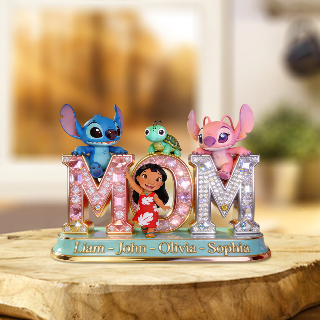 Personalized Ohana Custom Acrylic Plaque Gift for Mom Custom Shaped Acrylic Plaque GradoCreations