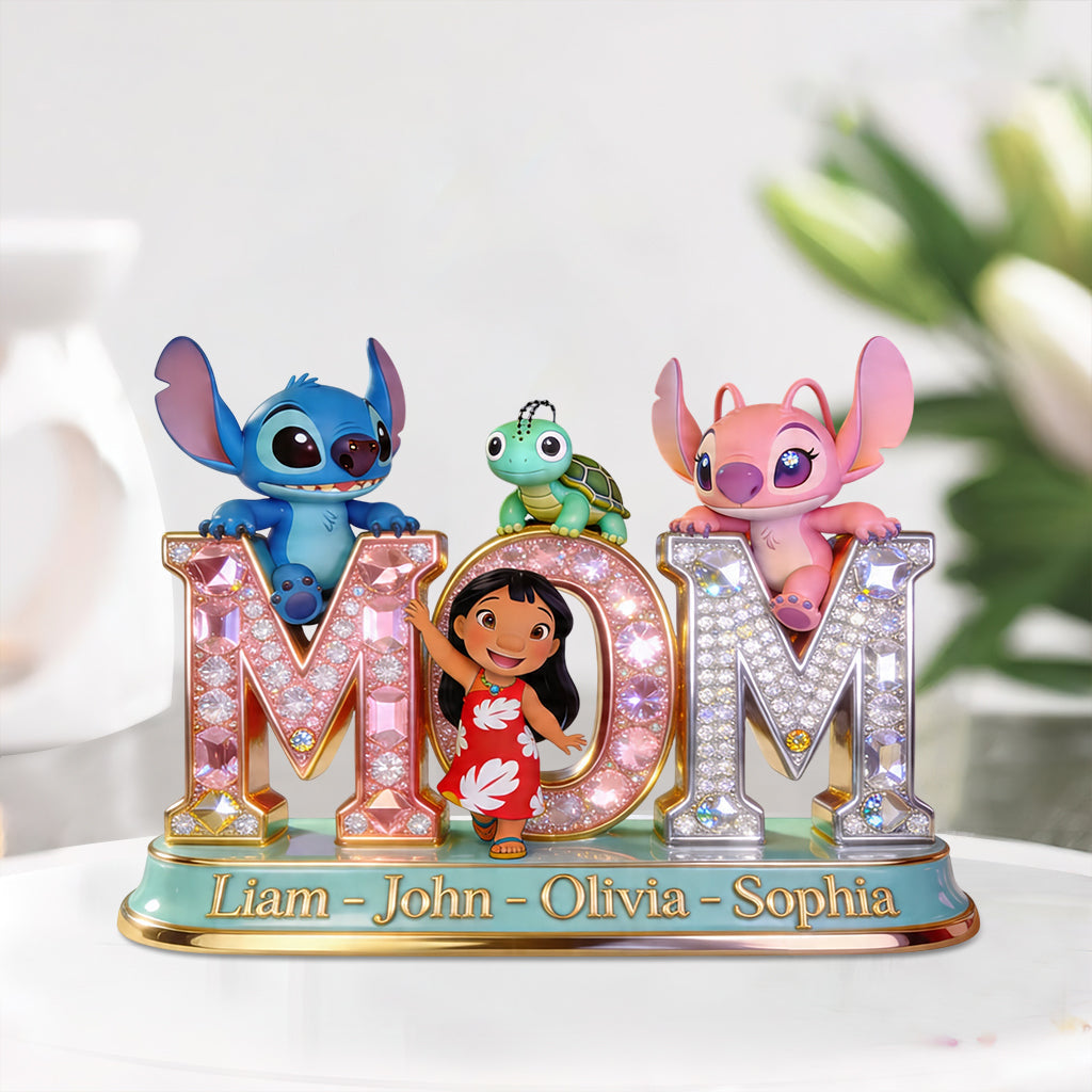 Personalized Ohana Custom Acrylic Plaque Gift for Mom Custom Shaped Acrylic Plaque GradoCreations