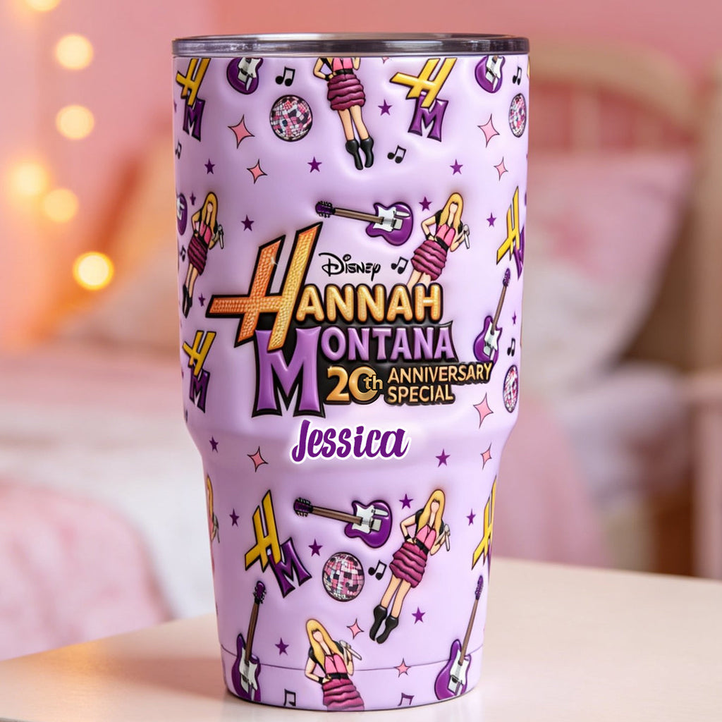 Personalized Hannah Montana Tumbler Custom Name Gift for Teens Tumbler GradoCreations