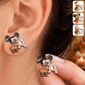 Personalized Cute Autumn Cartoon Mouse Stud Earrings Gift for Her Stud Earrings GradoCreations