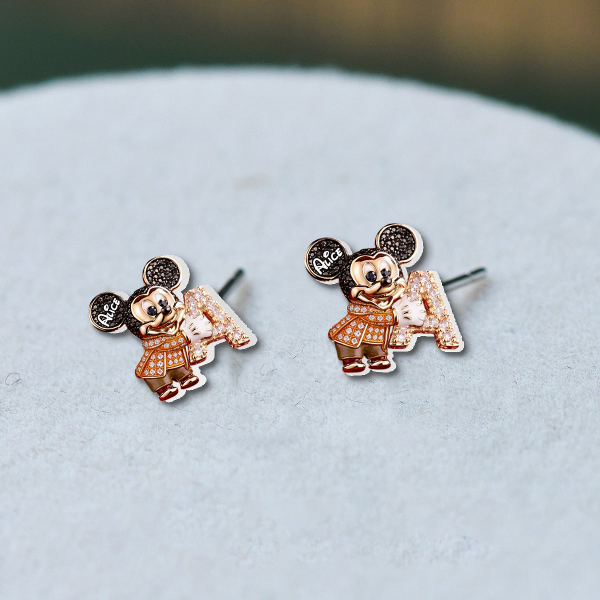 Personalized Cute Autumn Cartoon Mouse Stud Earrings Gift for Her Stud Earrings GradoCreations