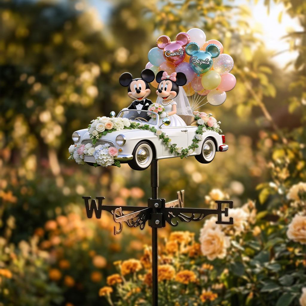 Personalized Mickey & Minnie Wedding Weather Vane Custom Decor Gift Weather Vane GradoCreations