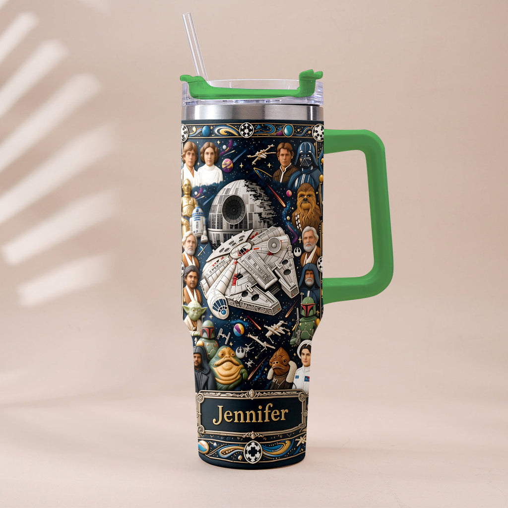 Personalized 3D Star Wars Tumbler with Handle Gift for Dad Tumbler With Handle GradoCreations