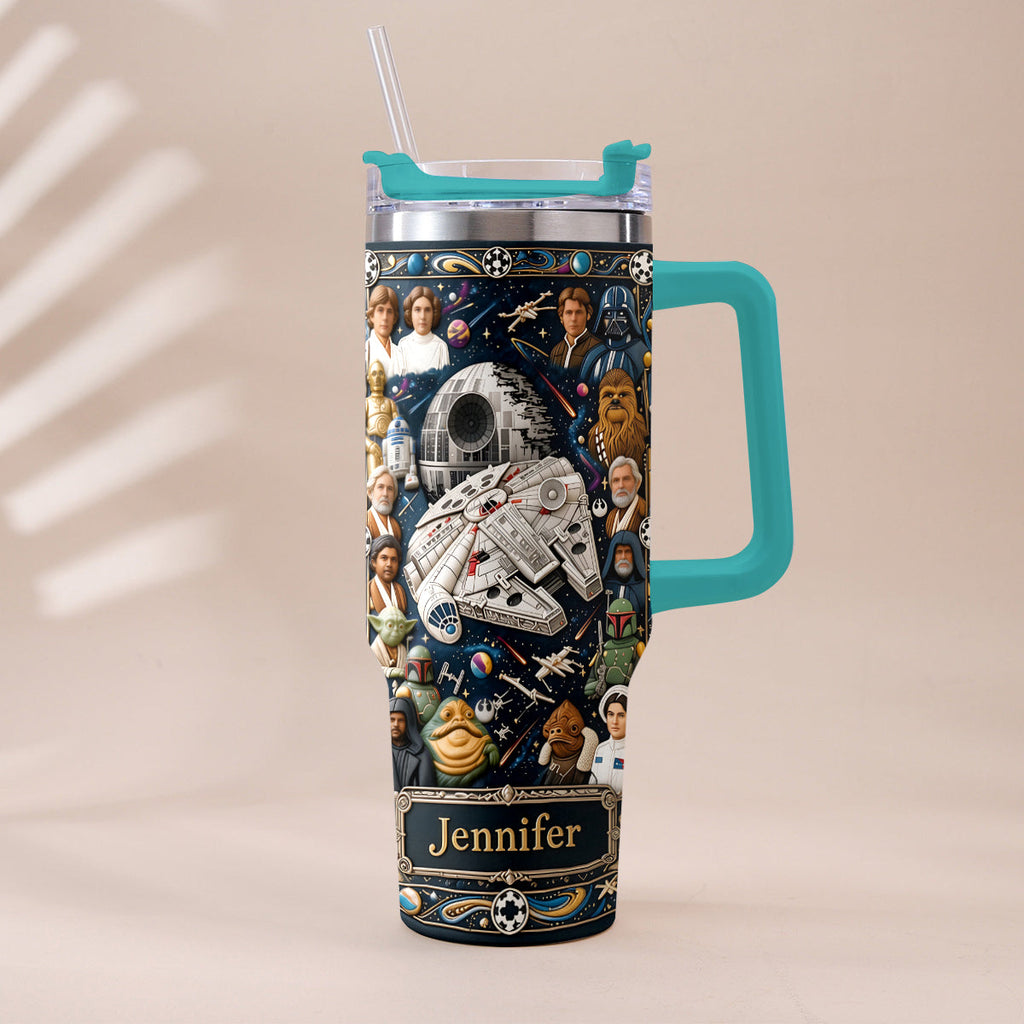 Personalized 3D Star Wars Tumbler with Handle Gift for Dad Tumbler With Handle GradoCreations