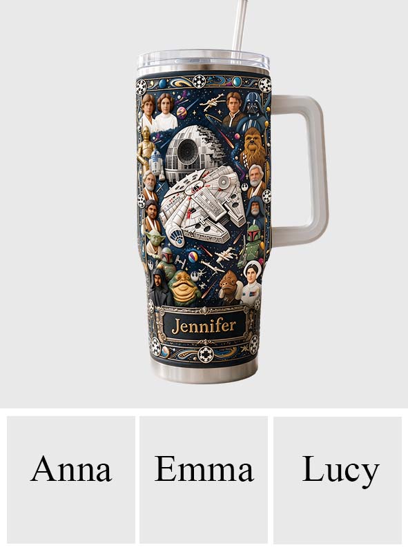 Personalized 3D Star Wars Tumbler with Handle Gift for Dad Tumbler With Handle GradoCreations