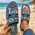 Personalized Open Toe Sandals with Stitch Design for Family Gift Open Toe Sandals GradoCreations