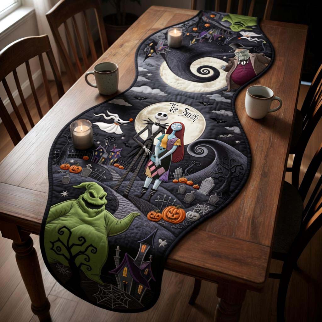 Personalized Halloween Table Runner Custom Shape Design Gift Custom Shape Table Runner GradoCreations