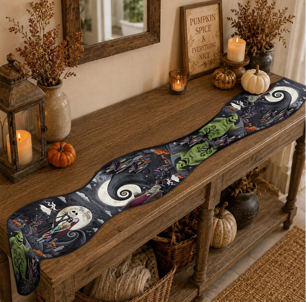 Personalized Halloween Table Runner Custom Shape Design Gift Custom Shape Table Runner GradoCreations