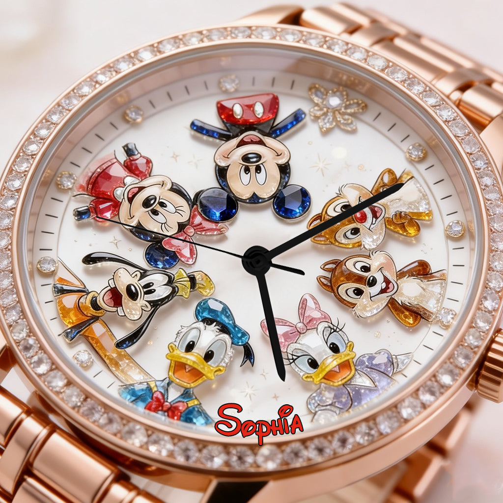 Personalized Disney Friends Women Hand Watch Unique Gift Women Hand Watch GradoCreations