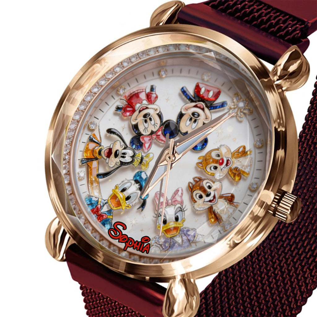 Personalized Disney Friends Women Hand Watch Unique Gift Women Hand Watch GradoCreations