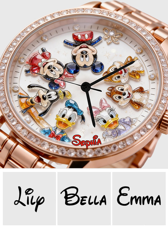 Personalized Disney Friends Women Hand Watch Unique Gift Women Hand Watch GradoCreations