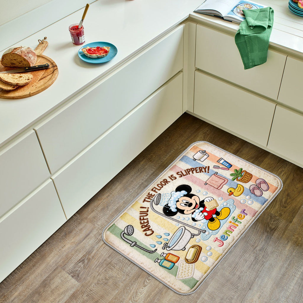 Personalized Mickey Mouse Non-Slip Tufted Rug for Kids' Bathroom Non-Slip Tufted Rug GradoCreations