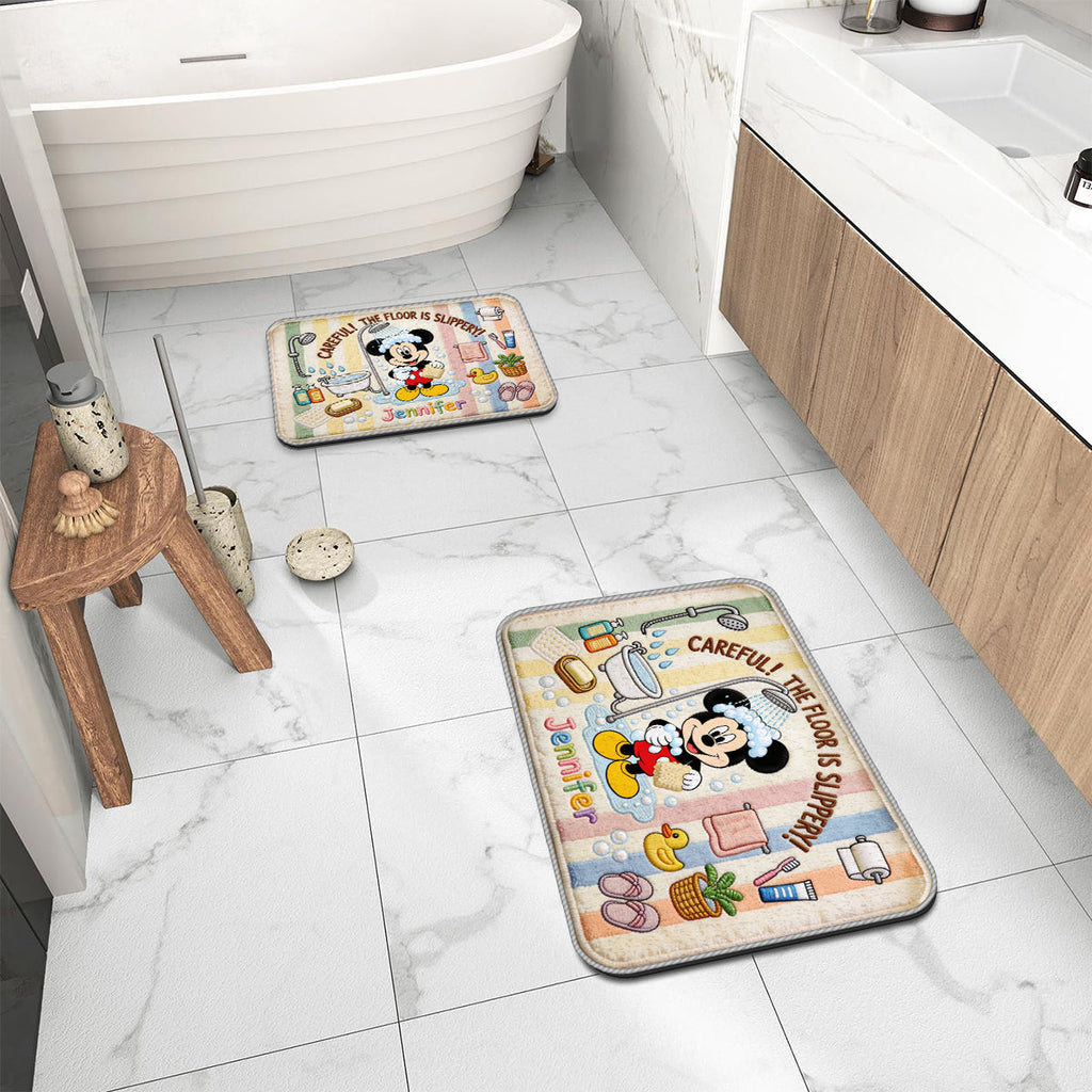 Personalized Mickey Mouse Non-Slip Tufted Rug for Kids' Bathroom Non-Slip Tufted Rug GradoCreations