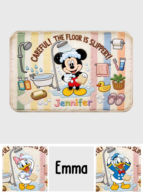 Personalized Mickey Mouse Non-Slip Tufted Rug for Kids' Bathroom Non-Slip Tufted Rug GradoCreations