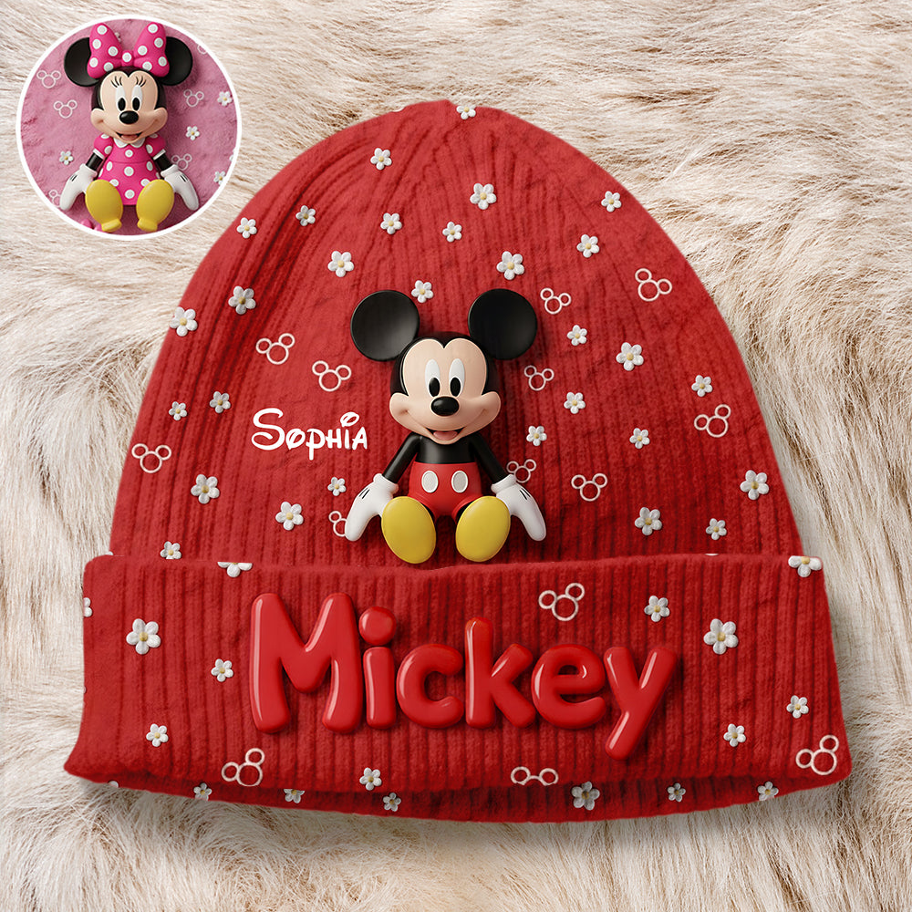 Personalized 3D Mickey Mouse Beanie Hat for Kids & Adults Beanie Hat GradoCreations