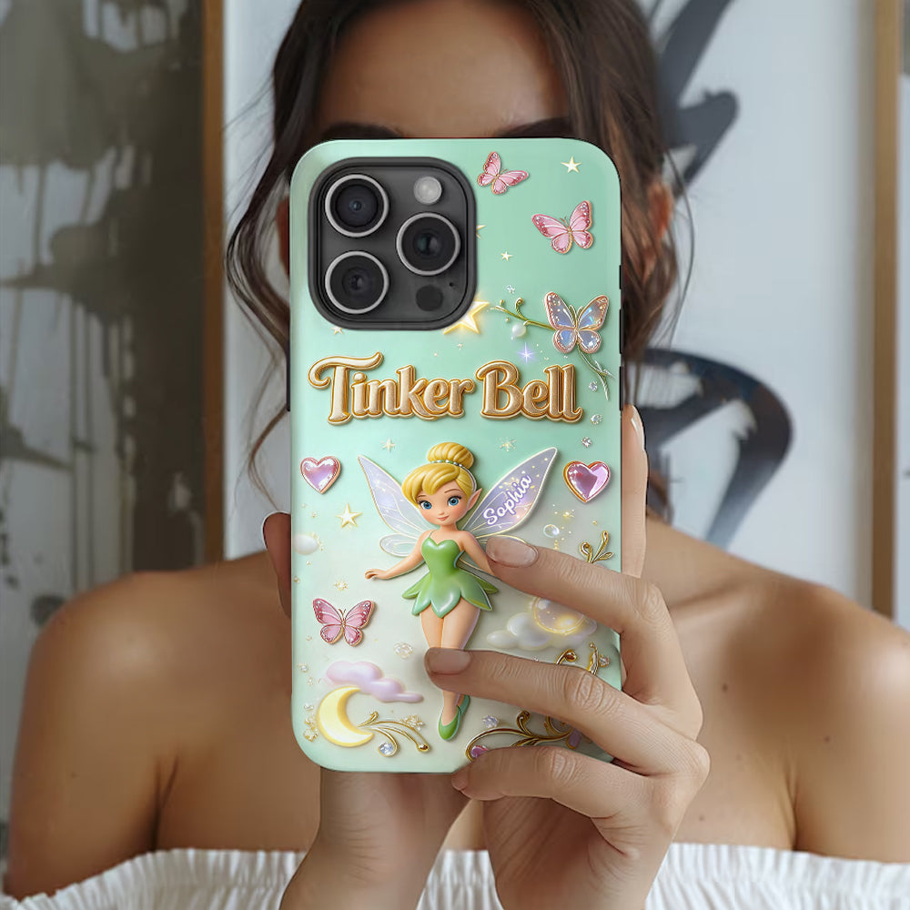 Personalized Tinker Bell Phone Case Custom Name Gift for Fans