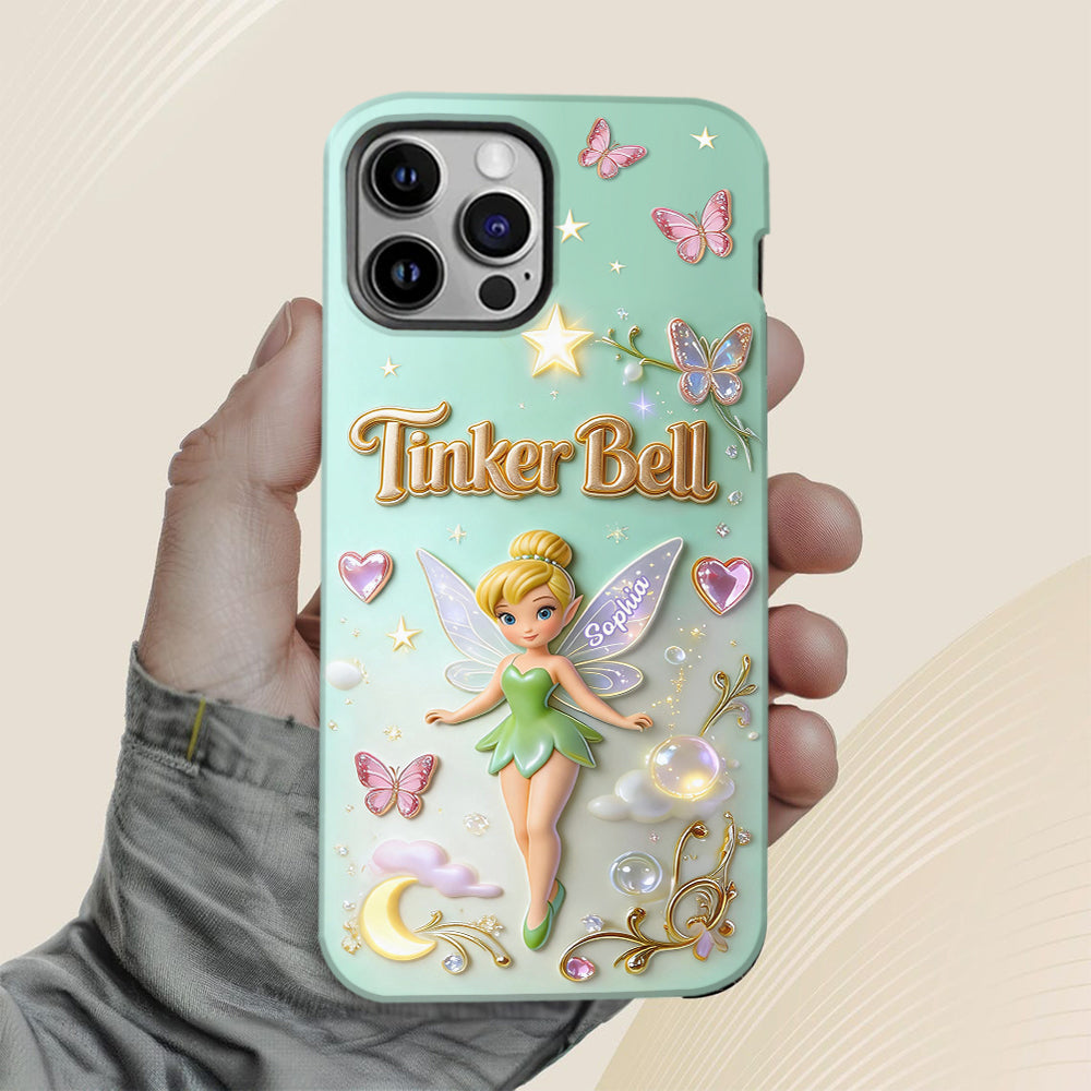 Personalized Tinker Bell Phone Case Custom Name Gift for Fans