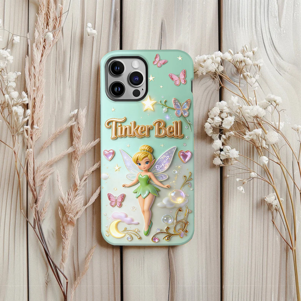 Personalized Tinker Bell Phone Case Custom Name Gift for Fans