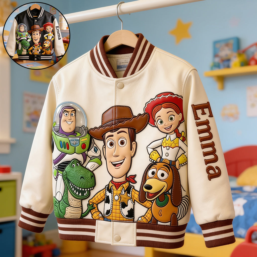 Personalized Kids Varsity Jacket with Movie Design | Custom Name Gift Varsity Jacket GradoCreations