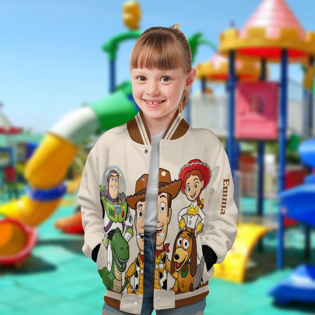 Personalized Kids Varsity Jacket with Movie Design | Custom Name Gift Varsity Jacket GradoCreations