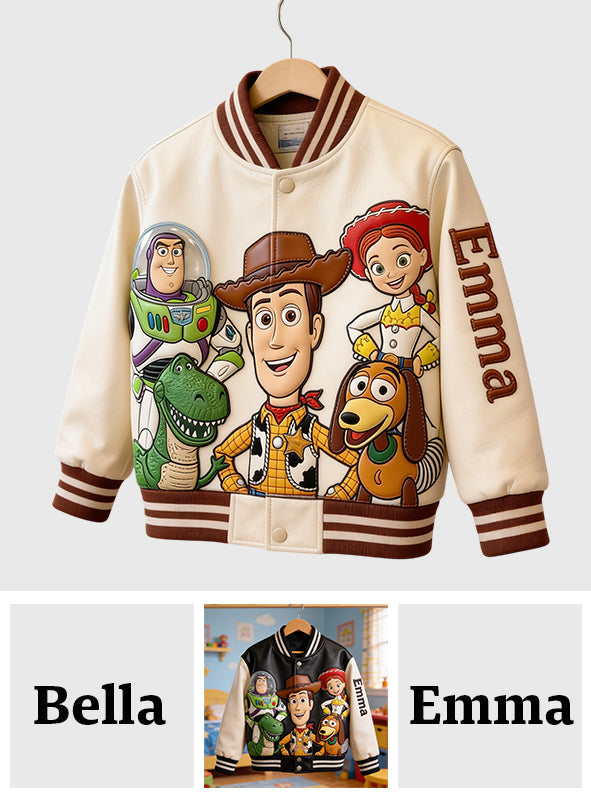 Personalized Kids Varsity Jacket with Movie Design | Custom Name Gift Varsity Jacket GradoCreations