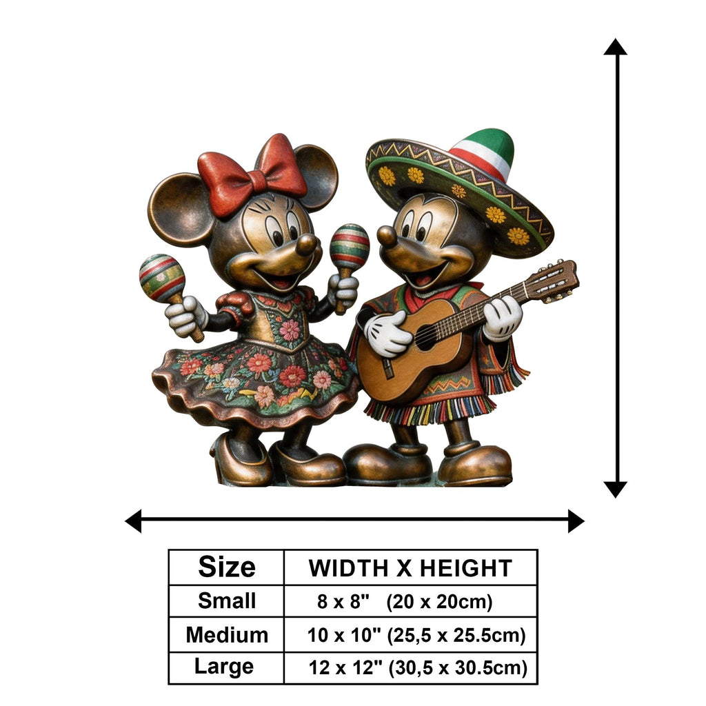 Personalized Cinco De Mayo Mouse Ears Wooden Wall Sign - Custom Family Name Decor Wooden Wall Mount Sign GradoCreations